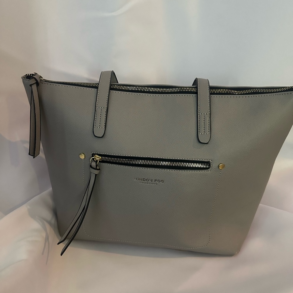 London Fog Gray Tote Bag